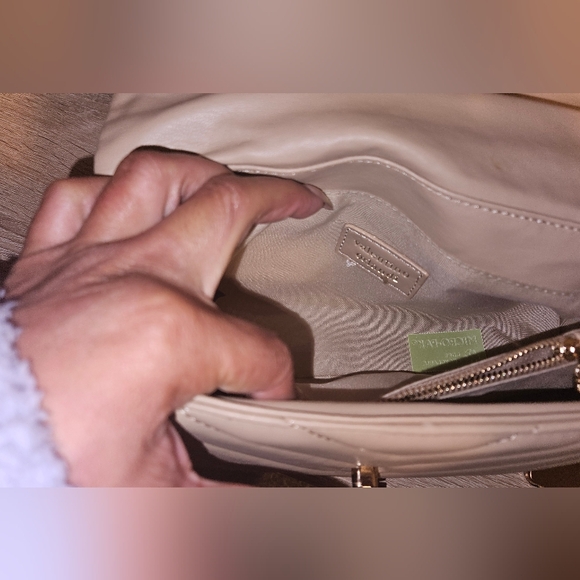 Valentino Orlandi Taupe Quilted Shoulder Bag - Picture 6 of 11